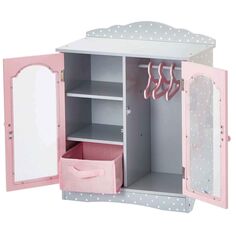 Необычный шкаф для кукол принцессы в горошек Olivia&apos;s Little World (18 дюймов) с 3 вешалками Olivia&apos;s Little World