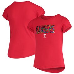 Красная футболка с пайетками для девочек и молодежи New Era Texas Rangers New Era