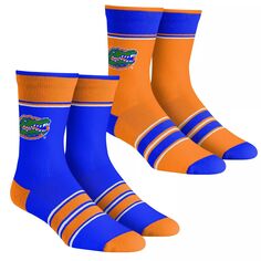 Комплект из 2 носков в несколько полосок Youth Rock Em Socks Florida Gators Team Crew Unbranded