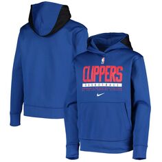 Молодежный пуловер с капюшоном Nike Royal LA Clippers Spotlight Performance Nike