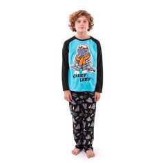 Новинка, мягкий флисовый комплект из 2 шт., пижамные штаны для сна Sleep On It для мальчиков Lazy Walrus Sleep on it