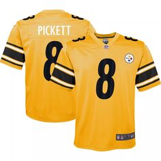 Молодежная футболка Nike Kenny Pickett Gold Pittsburgh Steelers Inverted Game Джерси Nike