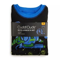 Пижамный комплект Cuddl Duds из двух предметов для мальчиков 6–12 лет Cuddl Duds, серый/черный