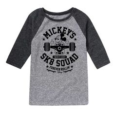 Футболка с рисунком реглан Disney&apos;s Mickey Mouse для мальчиков 8–20 лет Sk8 Squad Licensed Character