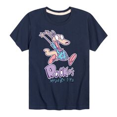 Футболка «Тявкающий Роко» Nickelodeon Rocko&apos;s Modern Life для мальчиков 8–20 лет Licensed Character, синий