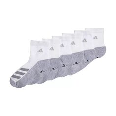 Комплект из 6 пар носков adidas с угловыми полосками для мальчика adidas, белый/серый