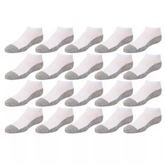 Комплект из 20 легких носков с низким вырезом для мальчиков Tek Gear Tek Gear, белый/серый