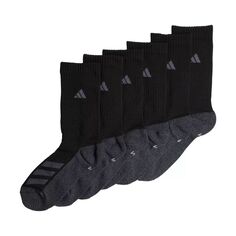 Комплект из 6 носков adidas с мягкой угловой полоской для мальчика adidas, белый/серый
