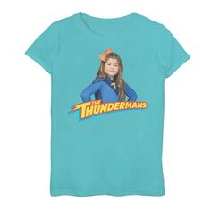 Футболка с графическим рисунком The Thundermans Nora Thunderman для девочек 7–16 лет с портретом и логотипом Nickelodeon