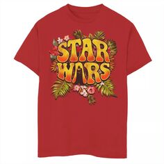 Футболка с цветочным принтом и логотипом хиппи для мальчиков 8–20 лет «Звездные войны: Дарт Вейдер» Licensed Character