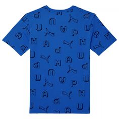 Модная футболка PUMA Game On Pack для мальчиков 8–20 лет AOP PUMA, синий