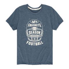 Мальчики 8–20 лет: «Мой любимый сезон — футбольная футболка» Licensed Character, синий