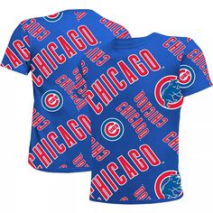 Футболка Youth Stitches Royal Chicago Cubs Allover Team Stitches