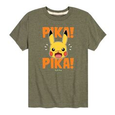 Футболка с рисунком Pokemon Pikachu Pika Pika для мальчиков 8–20 лет Pokemon Pokémon