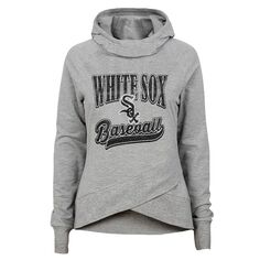 Молодежный серый пуловер с капюшоном Chicago White Sox для девочек и реглан Outerstuff
