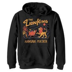 Флисовая толстовка с ярким текстом и графическим рисунком Disney&apos;s The Lion King для мальчиков 8–20 Hakuna Matata Disney