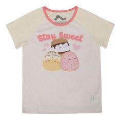 Пижамный комплект из топа и штанов Squishmallows Stay Sweet для девочек 4–10 лет Licensed Character