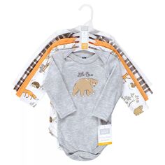 Хлопковые боди с длинными рукавами Hudson Baby Infant Boy, Boy Magical Woodland Hudson Baby