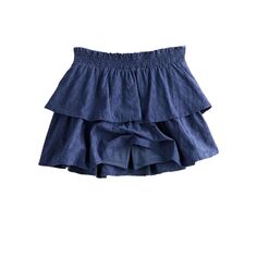 Многоуровневая юбка с люверсами SO для девочек 6–20 лет, стандартного размера и размера плюс SO, голубой