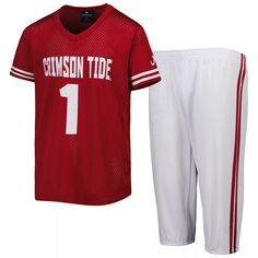 Комплект футбольной футболки и брюк Youth Colosseum Crimson/White Alabama Crimson Tide Colosseum