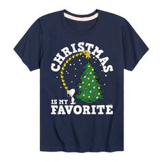 Рождественская футболка с любимым рисунком «Арахис» для мальчиков 8–20 лет Licensed Character