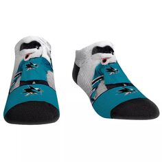 Молодежные носки Rock Em Носки с низким вырезом и талисманом San Jose Sharks Unbranded
