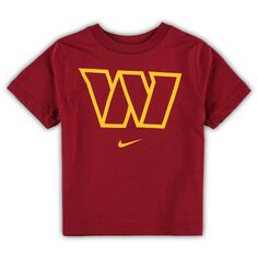 Бордовая футболка с логотипом Nike Washington Commanders для малышей Nike
