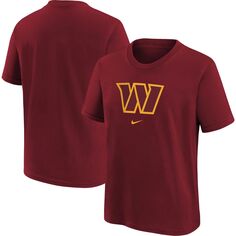 Молодежная футболка с логотипом Nike Washington Commanders бордового цвета Nike