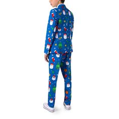 Праздничный комплект OppoSuits из куртки, брюк и галстука для мальчиков 2–8 лет OppoSuits, синий