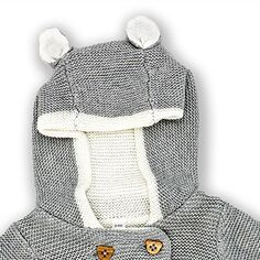 Серый комплект из 2 предметов вязаного свитера с капюшоном для маленьких мальчиков и девочек Rock A Bye Baby Boutique