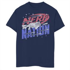 Футболка с графическим логотипом Nerf Nation Americana для мальчиков 8–20 лет Nerf