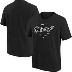 Молодежная футболка Nike Black Chicago White Sox Authentic Collection Early Work Tri-Blend Nike