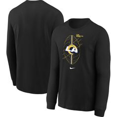Черная футболка с длинным рукавом Nike Los Angeles Rams Icon для малышей Nike