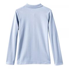 Женская рубашка-поло с интерлоком для девочек от 2 до 20 лет, школьная форма Lands&apos; End Lands&apos; End, синий