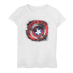 Футболка с надписью «Капитан Америка» для девочек 7–16 лет, «Мстители: Финал», «Капитан Америка» Licensed Character