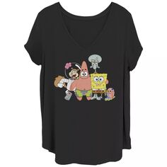 Детская футболка больших размеров с рисунком Nickelodeon SpongeBob SquarePants Happy Group Nickelodeon