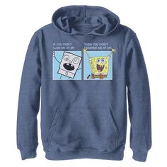 Толстовка с рисунком «Губка Боб Квадратные Штаны» для мальчиков 8–20 лет Doodlebob Meme Nickelodeon