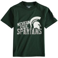 Зеленая футболка с надписью «Юная чемпионка штата Мичиган» команды Spartans Team Champion
