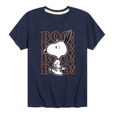 Футболка Peanuts Snoopy Halloween Boo для мальчиков 8–20 лет Licensed Character, синий