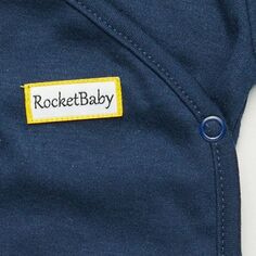 Детское боди-кимоно с длинными рукавами, темно-синее RocketBaby