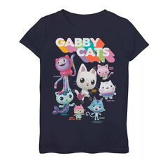 Футболка с рисунком «Кукольный домик Габби» для девочек 7–16 лет Gabby Cats Licensed Character