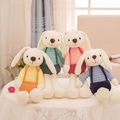 Плюшевая игрушка «Пасхальный кролик» — милая подушка-кукла кролика с висячими ушками для детского дня рождения и пасхального подарка Department Store, синий