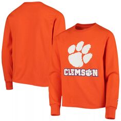 Оранжевая футболка Youth Champion Clemson Tigers Lockup с длинными рукавами Champion