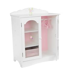 Маленький мир Оливии Маленькая принцесса Необычный шкаф для кукол 18 дюймов с 3 вешалками Olivia&apos;s Little World