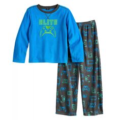 Пижамный комплект Cuddl Duds с верхом и низом для мальчиков 6–16 лет, флисовый верх и низ Cuddl Duds