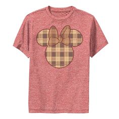 Осенняя клетчатая футболка с графическим рисунком Disney&apos;s «Микки Маус и друзья» для мальчиков 8–20 лет Минни Disney