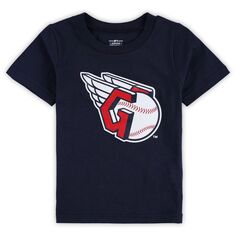 Темно-синяя футболка с основным логотипом команды Cleveland Guardians для малышей Outerstuff