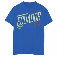 Футболка Gonzales Ecuador с косыми полосками и логотипом для мальчиков Licensed Character