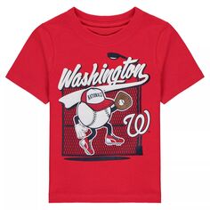 Футболка Red Washington Nationals On the Fence для малышей Outerstuff