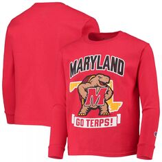 Красная футболка команды талисмана среди юниоров Maryland Terrapins Strong Champion